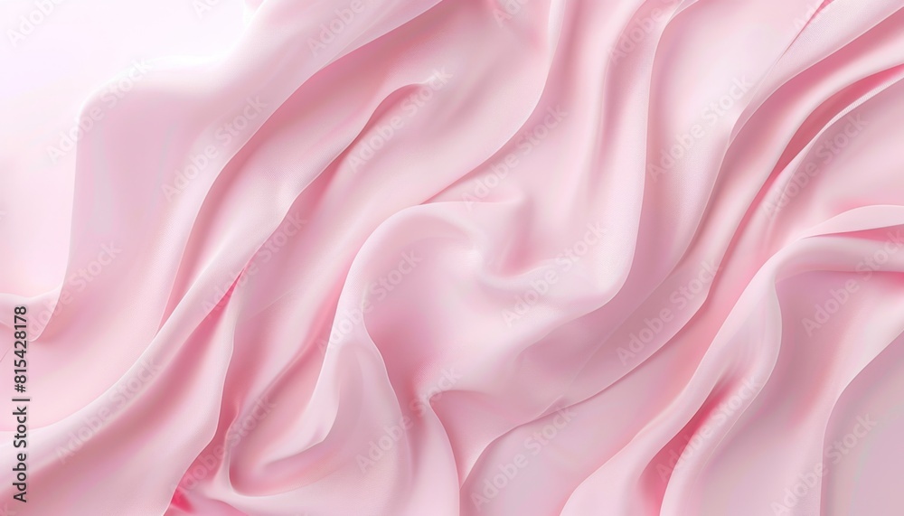 Fototapeta premium Soft Pink Fabric Waves in Gentle Flow.