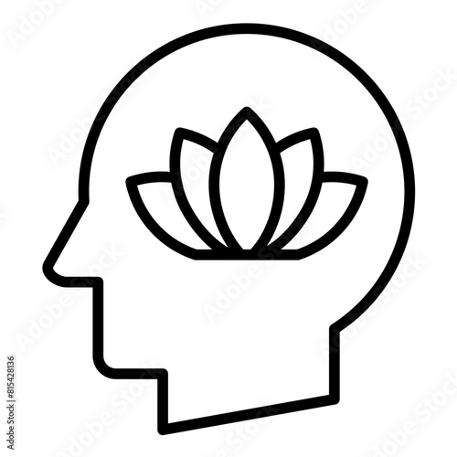 Mindfulness vector icon. Can be used for Personal Growth iconset.