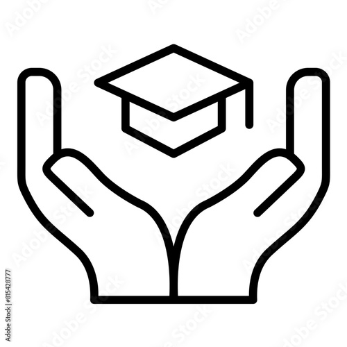 Education Support vector icon. Can be used for Charity iconset.