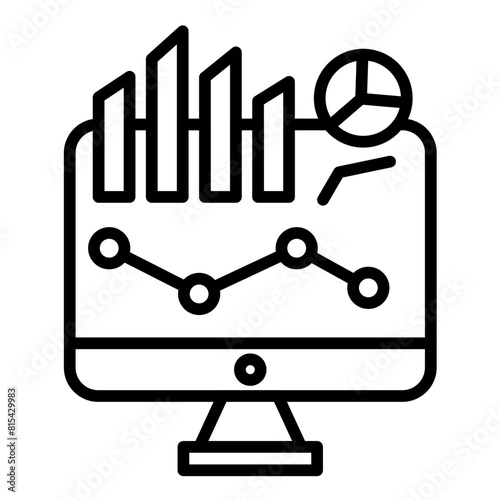 Data Analysis vector icon. Can be used for Business Performance iconset.