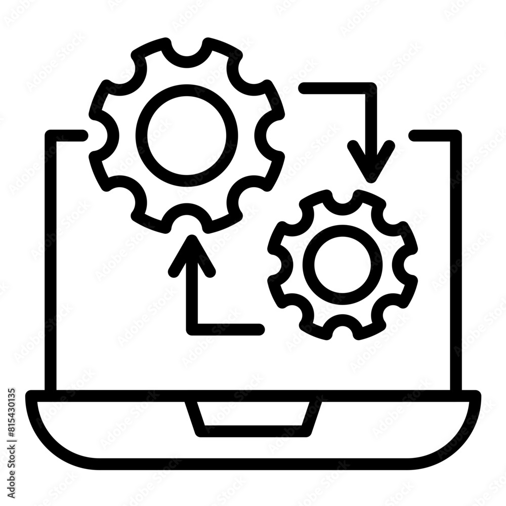 Automated Process vector icon. Can be used for Mass Production iconset. Automated Process vector icon. Can be used for Mass Production iconset.