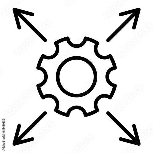 Scalability vector icon. Can be used for Mass Production iconset.