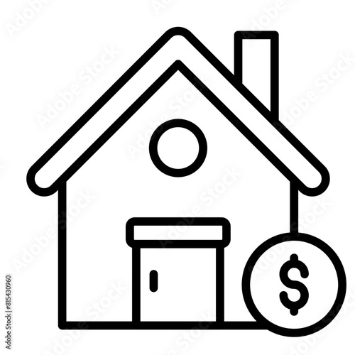 Mortgage vector icon. Can be used for Loan iconset.