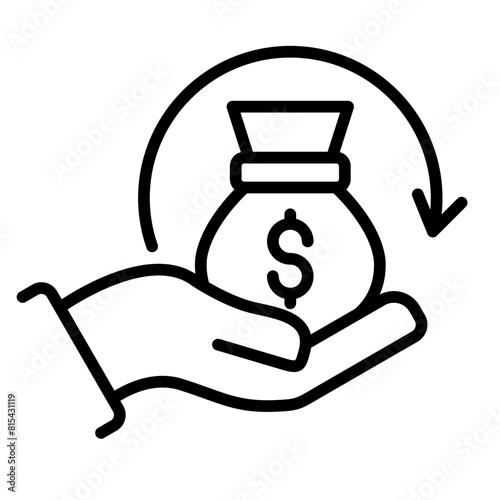 Debt Repayment vector icon. Can be used for Loan iconset.