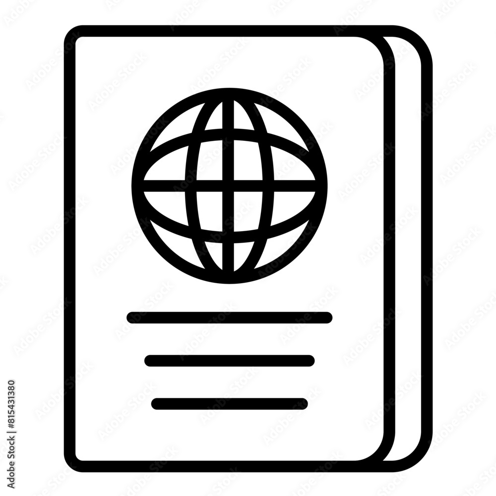 Passport vector icon. Can be used for Business and HR iconset. Passport vector icon. Can be used for Business and HR iconset.