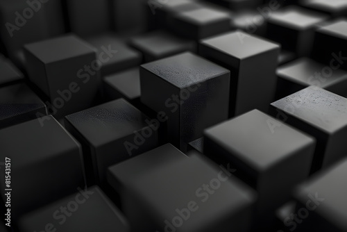 Abstract 3d cubes background with selective focus