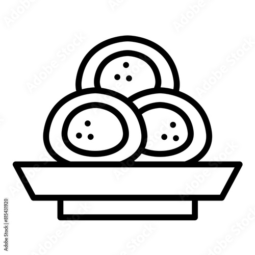 Mochi vector icon. Can be used for World Cuisine iconset.