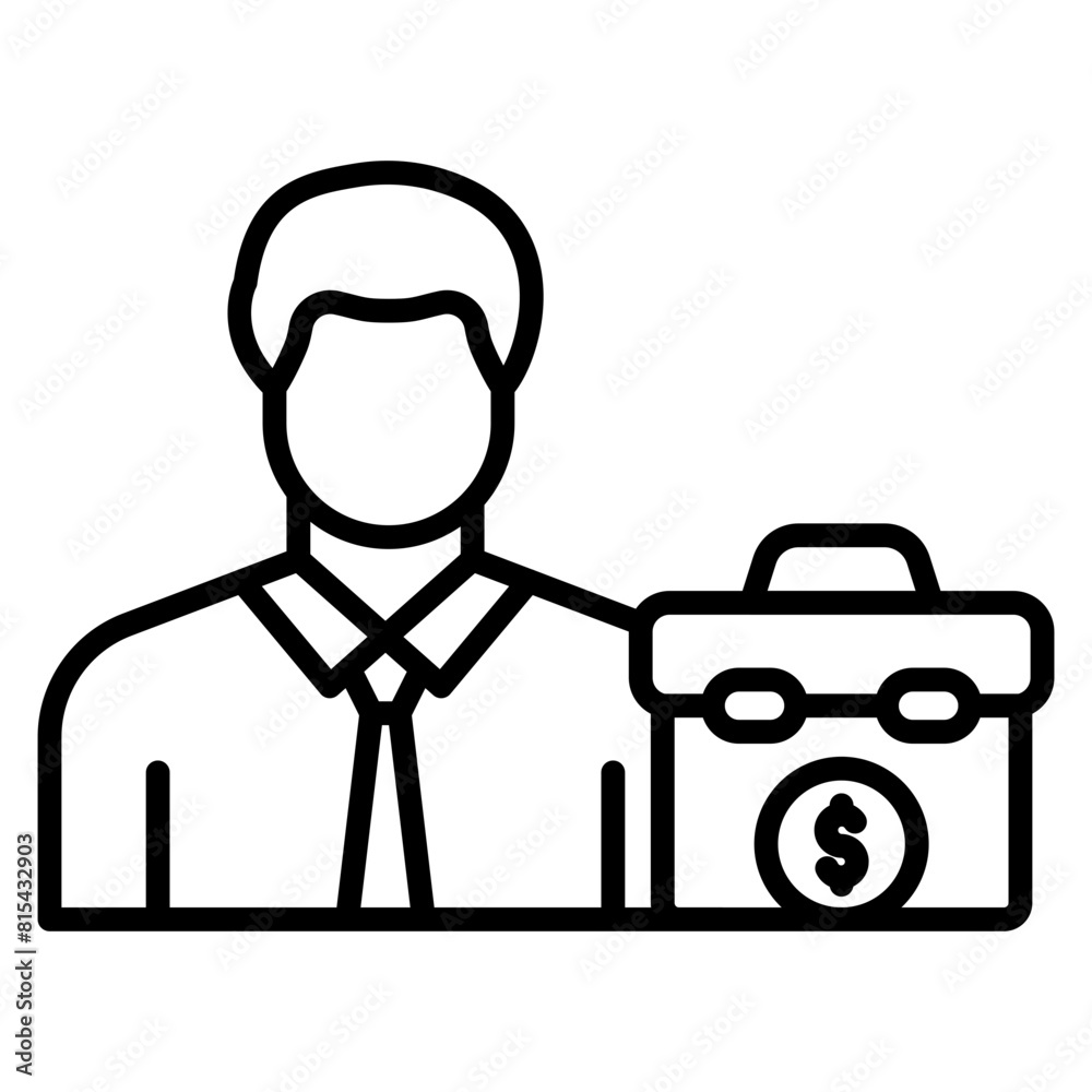 Businessman vector icon. Can be used for Business and Finance iconset. Businessman vector icon. Can be used for Business and Finance iconset.
