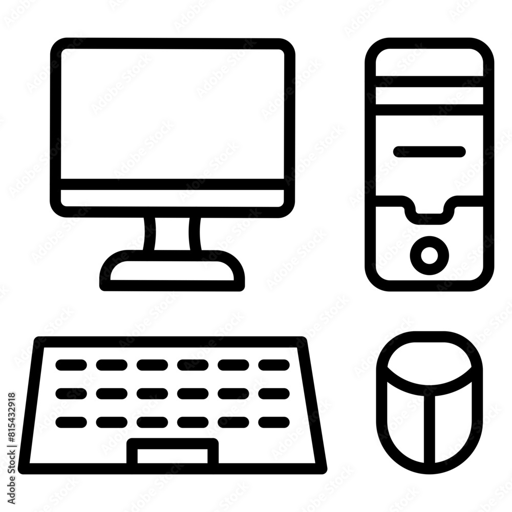 Computer vector icon. Can be used for Business and Finance iconset. Computer vector icon. Can be used for Business and Finance iconset.
