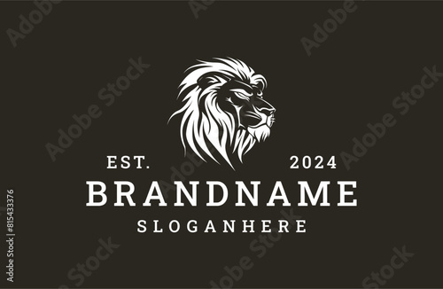 Head Lion logo icon design template vector illustration