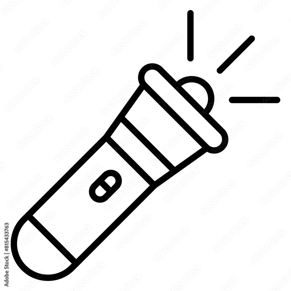 Flashlight vector icon. Can be used for Home Improvements iconset. Flashlight vector icon. Can be used for Home Improvements iconset.