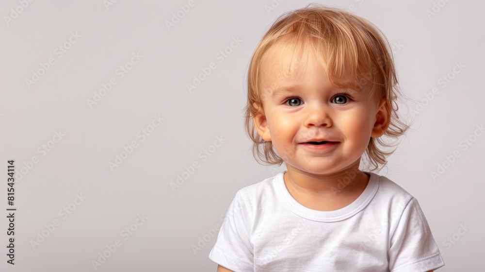 A young girl smiling at the camera, toothbrush in place A young girl smiling at the camera, toothbrush in place