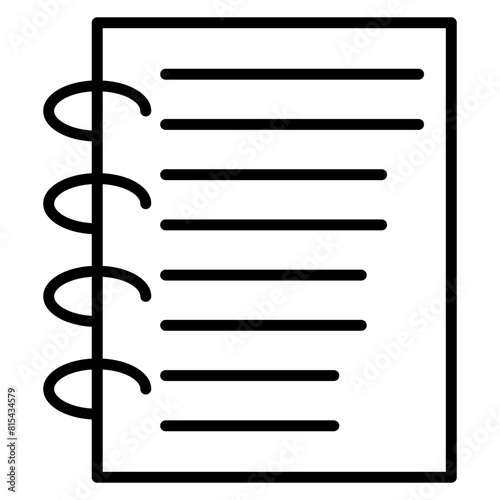 Note vector icon. Can be used for Literature iconset.