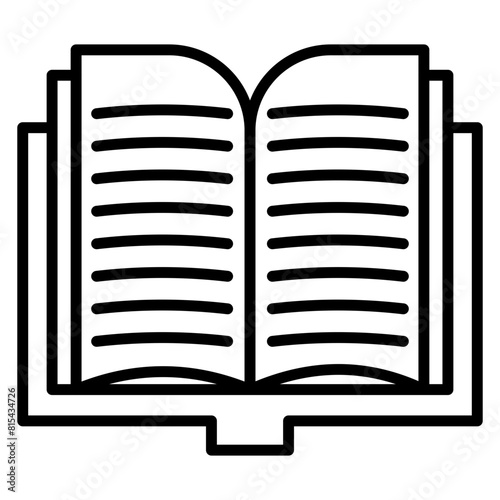 Novel vector icon. Can be used for Literature iconset.