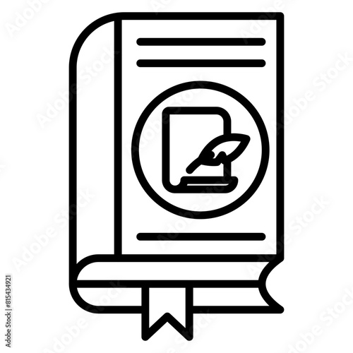 Prose vector icon. Can be used for Literature iconset.