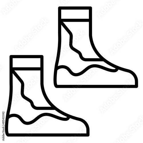 Diving Boots vector icon. Can be used for Vacation and Tourism iconset.