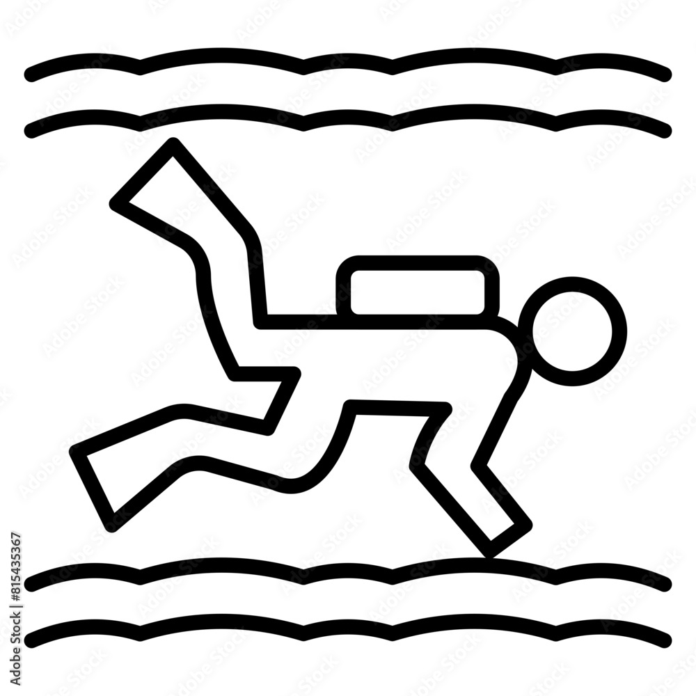 Scuba Diving vector icon. Can be used for Vacation and Tourism iconset. Scuba Diving vector icon. Can be used for Vacation and Tourism iconset.