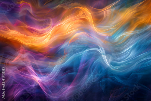 Abstract colorful light wave background