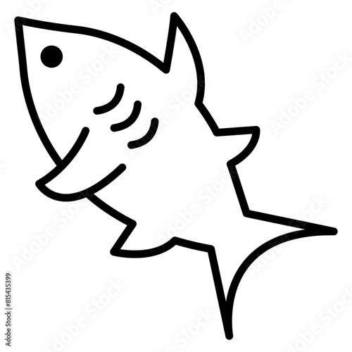 Shark vector icon. Can be used for Vacation and Tourism iconset.