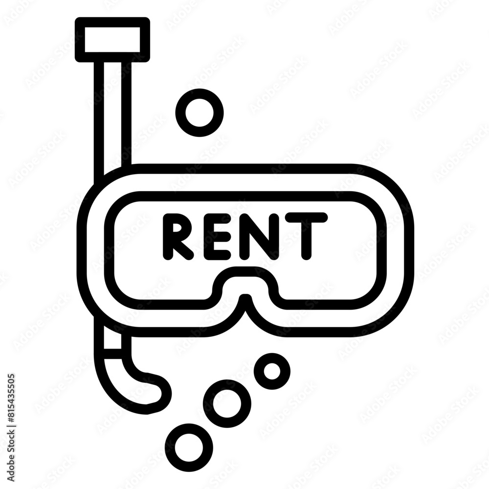 Scuba Gear Rental vector icon. Can be used for Vacation and Tourism iconset. Scuba Gear Rental vector icon. Can be used for Vacation and Tourism iconset.
