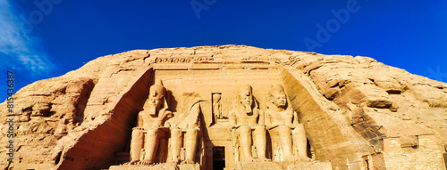 Photos Magnificent view of the Great Temple of Ramesses II at Abu Simbel with the impos