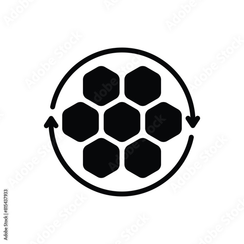 Black solid icon for repeat