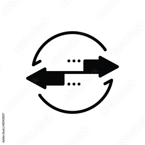 Black solid icon for transfer
