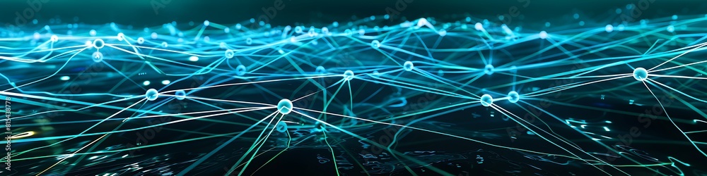 A futuristic depiction of a global trade network A futuristic depiction of a global trade network