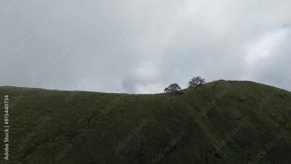 A Cloudy Peak Hill Nanggi on Sembalun, Lombok A Cloudy Peak Hill Nanggi on Sembalun, Lombok