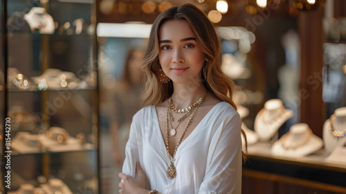 woman standing in the jewelry shop