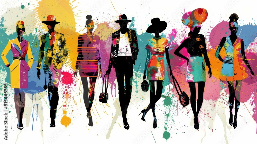 Bold colors dazzle at vibrant fashion show.