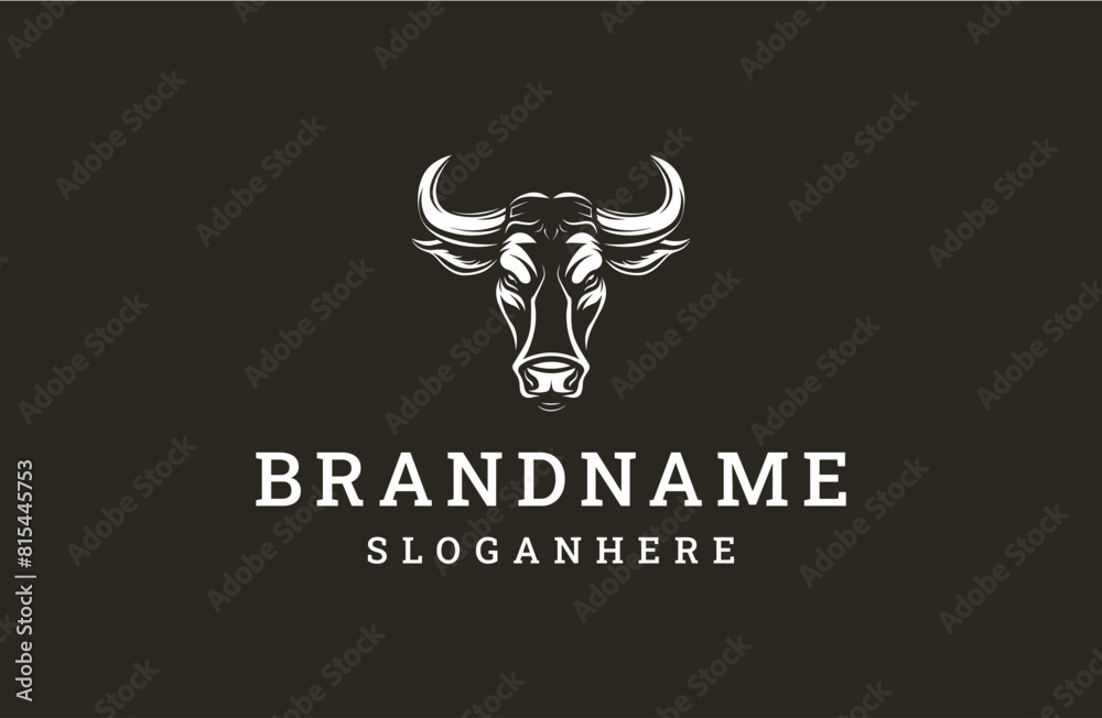 Head bull logo icon design template vector illustration Head bull logo icon design template vector illustration
