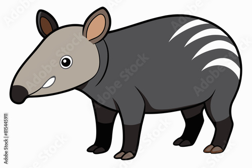 tapir cartoon vector illustration