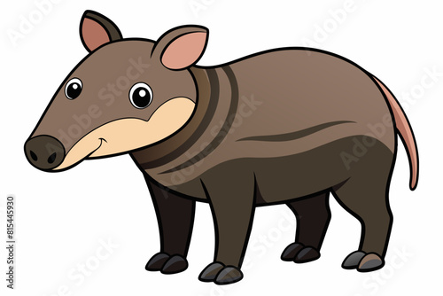 tapir cartoon vector illustration