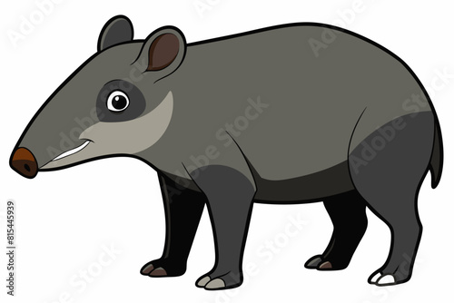 tapir cartoon vector illustration