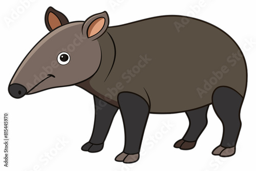 tapir cartoon vector illustration