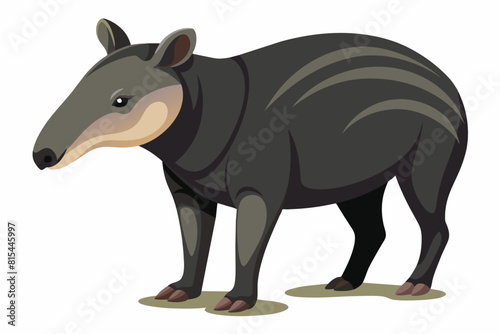 tapir cartoon vector illustration