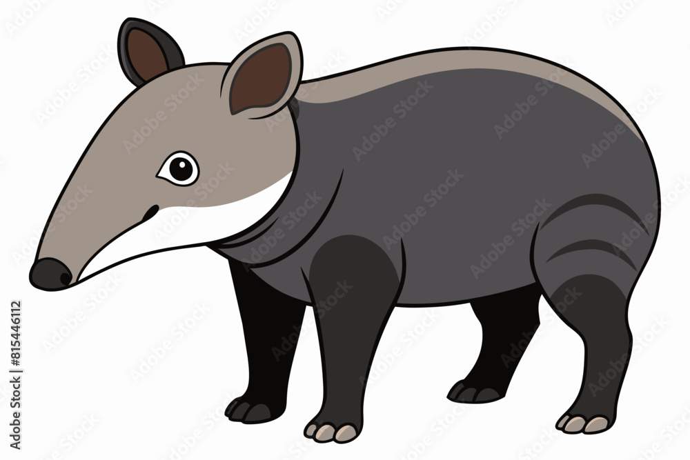 tapir cartoon vector illustration