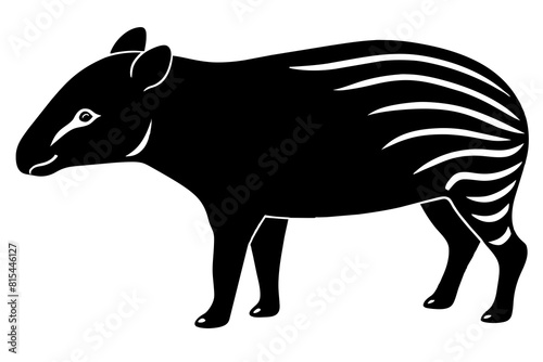 tapir line art silhouette illustration