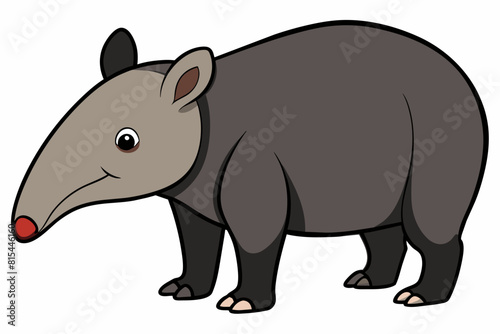 tapir cartoon vector illustration