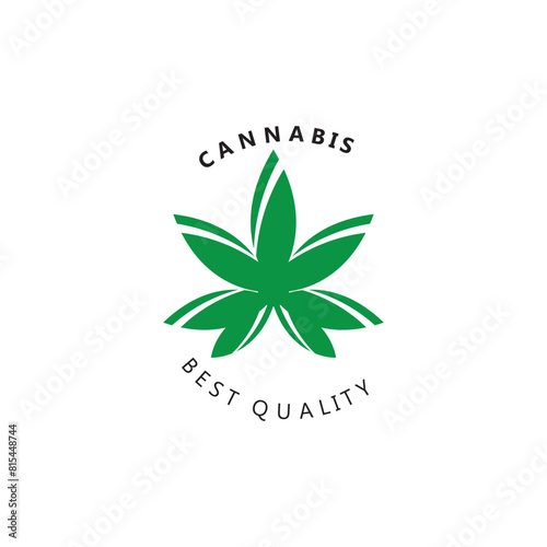cannabis logo and marijuana leaf icon vector Stock Vector Image & Art - Alamy