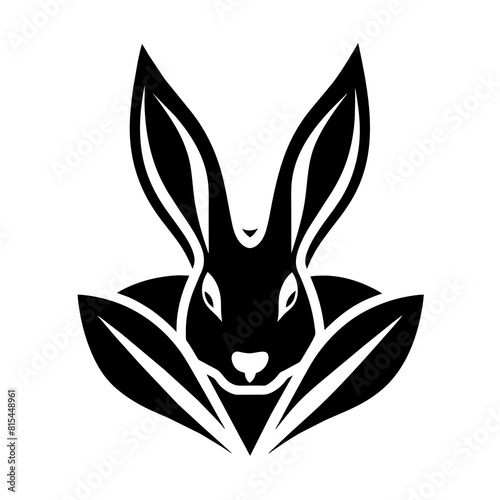 Modern and minimalist rabbit logo vector icon illustration 