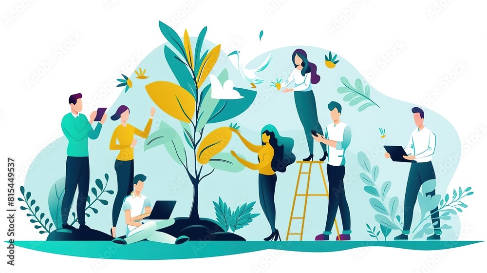 A group of people are working together to plant a tree. They are using different tools and techniques to get the job done. The tree is a symbol of hope and new beginnings. A group of people are working together to plant a tree. They are using different tools and techniques to get the job done. The tree is a symbol of hope and new beginnings.