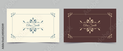 ornament pattern business card design