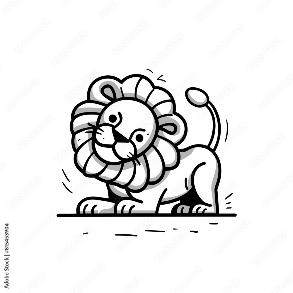Lion Doodle Art: Fierce Illustration of the King of the Jungle Lion Doodle Art: Fierce Illustration of the King of the Jungle