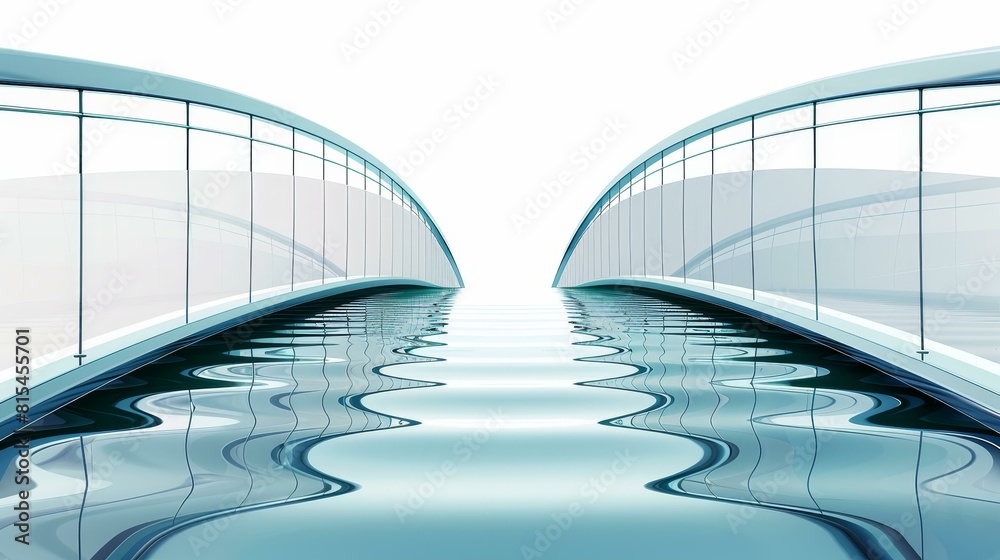 Fototapeta premium A bridge that vibrates underfoot, offering a unique walking feel, Ai Generated