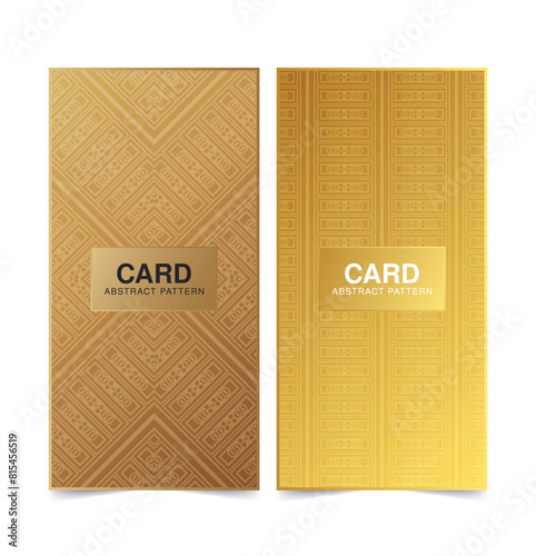 elegant gold pattern card design template