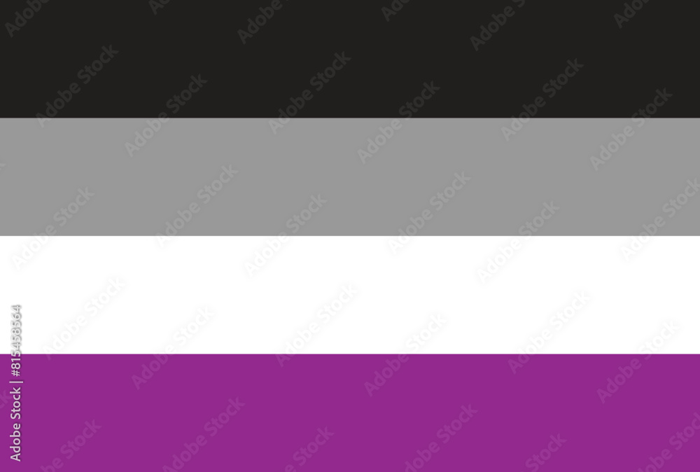 Obraz premium Asexual pride flag in vector format
