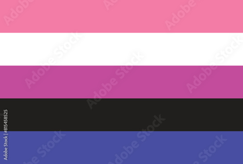 Genderfluid pride flag in vector format