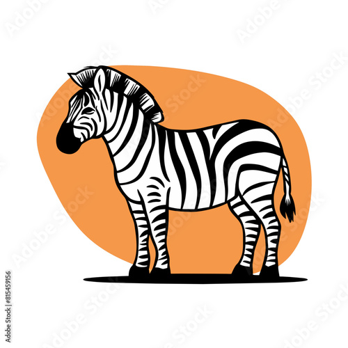 Zebra Doodle Art  Striking Sketch of a Striped Zoo Animal